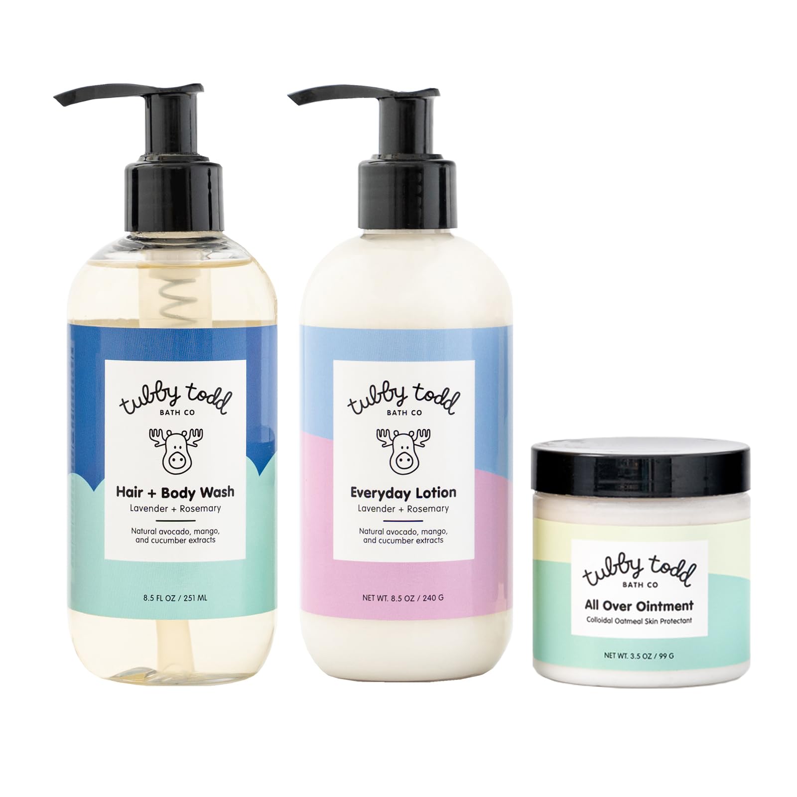Tubby Todd Regulars Bundle shampoo bottle for gentle cleansing on sensitive newborn skin
