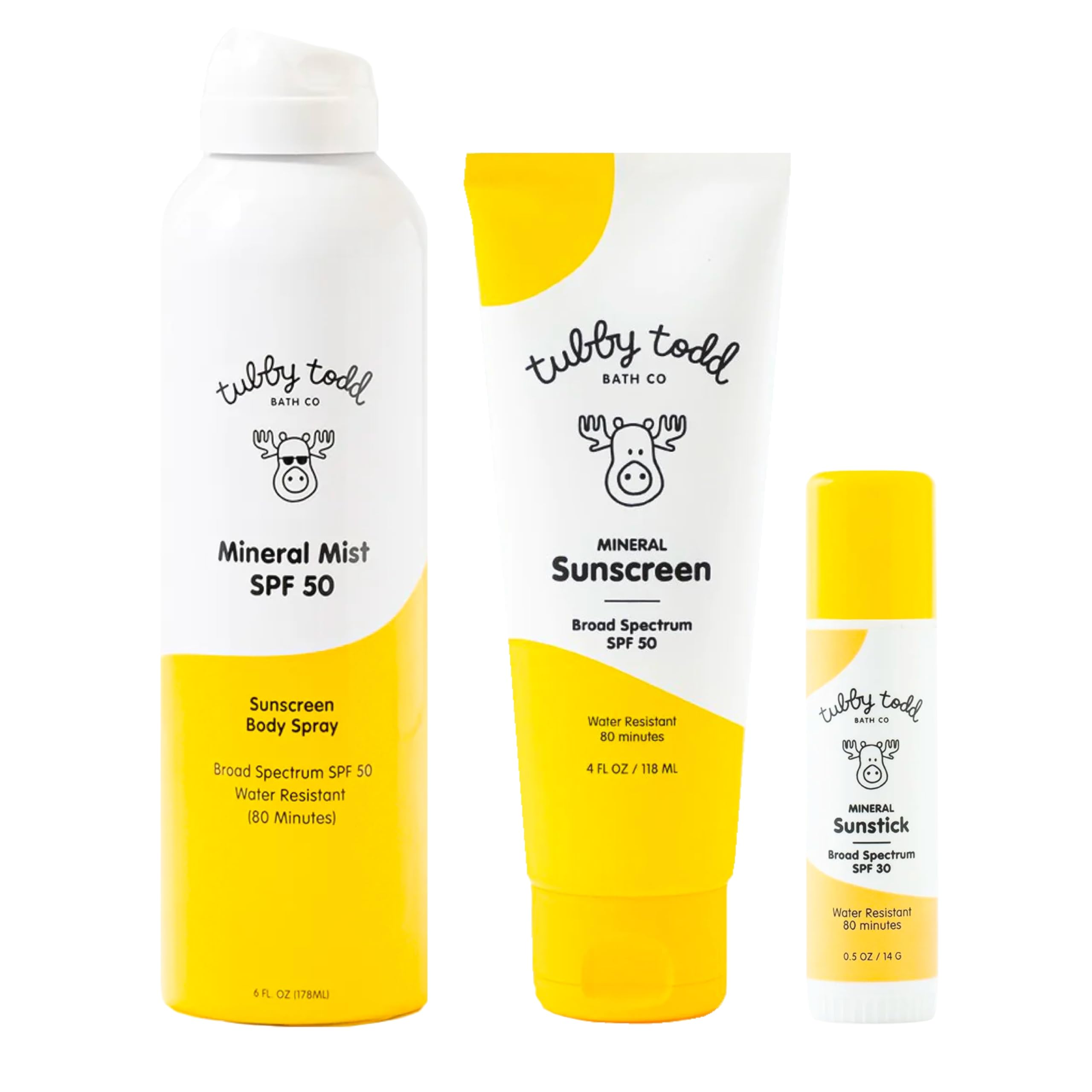 Tubby Todd Sun Bundle mineral sunscreen lotion ready for smooth, easy coverage