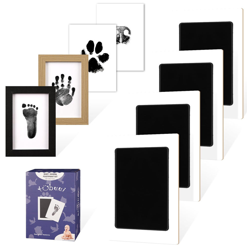 Tubuui 4-park baby footprint kit frames for timeless nursery keepsakes.