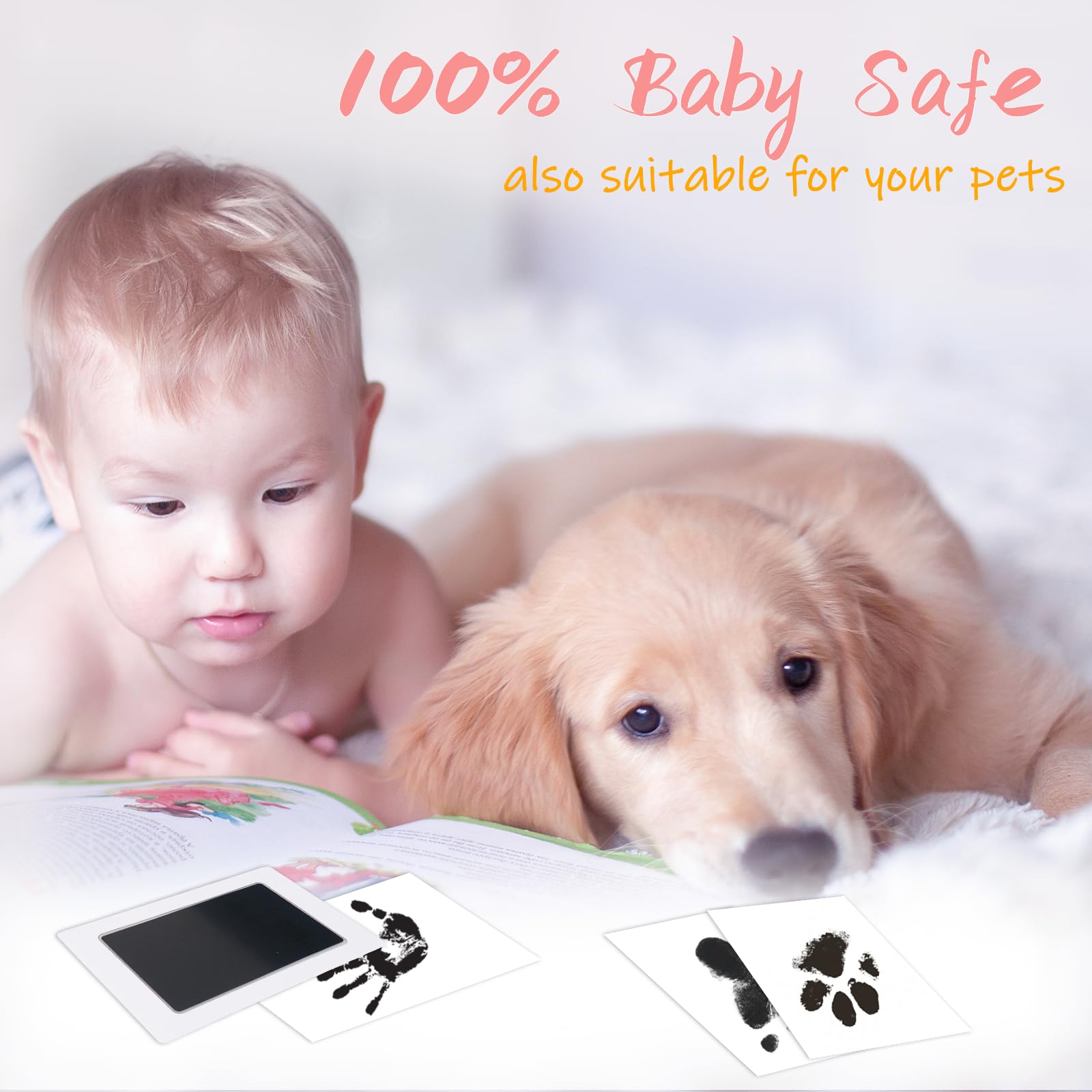 Tubuui Clean Touch ink pad demonstrates effortless use for new moms.