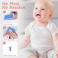 Tubuui clean touch inkpad close-up shows safe residue-free prints.