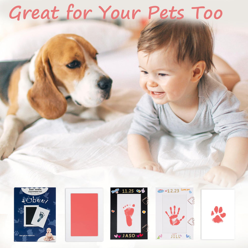 Tubuui inkless baby handprint kit gift-ready and mess-free