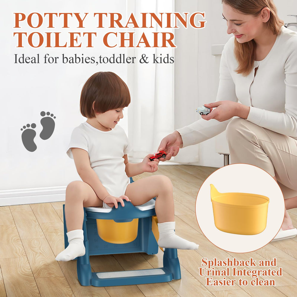 TuckInn Potty Seat removable urine bucket simplifies cleanup after use