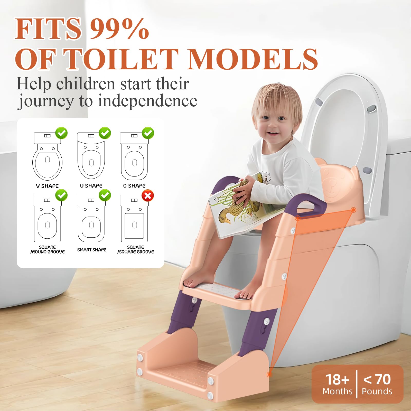 TuckInn potty-training-seat-splash-guard-extended shows front guard preventing splashes for girls and boys.