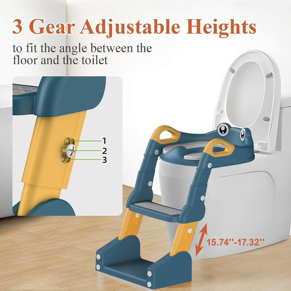 TuckInn potty training seat splash guard close-up shows front protection against splashes.