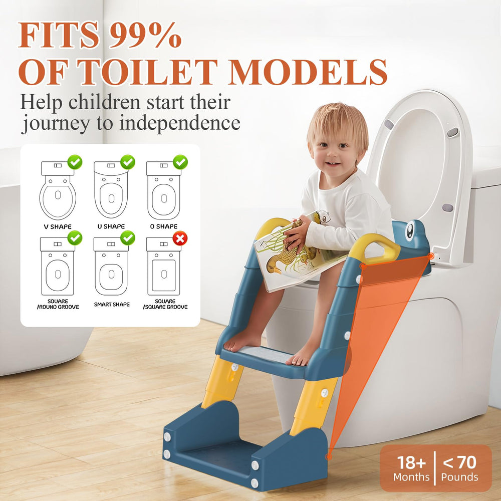TuckInn potty training seat urinal option demonstrates versatile use for girls and boys.