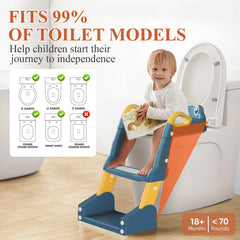 TuckInn potty training seat urinal option demonstrates versatile use for girls and boys.