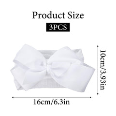 Tucnoeu baby headbands white closeup demonstrating soft stretch for newborns