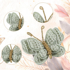 Tucnoeu bow clip close-up, soft yarn for gentle wear