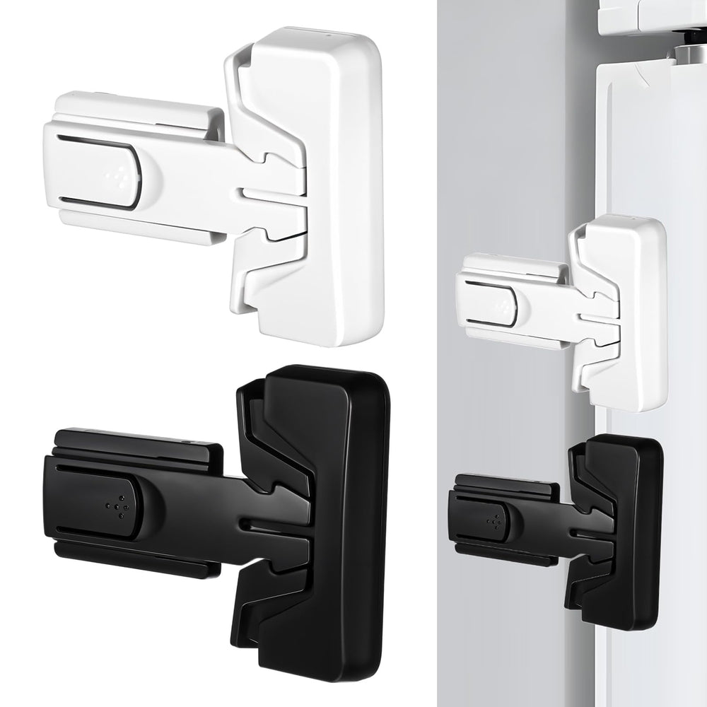 Tucnoeu fridge locks adhesive closeup shows strong mounting for child safety.