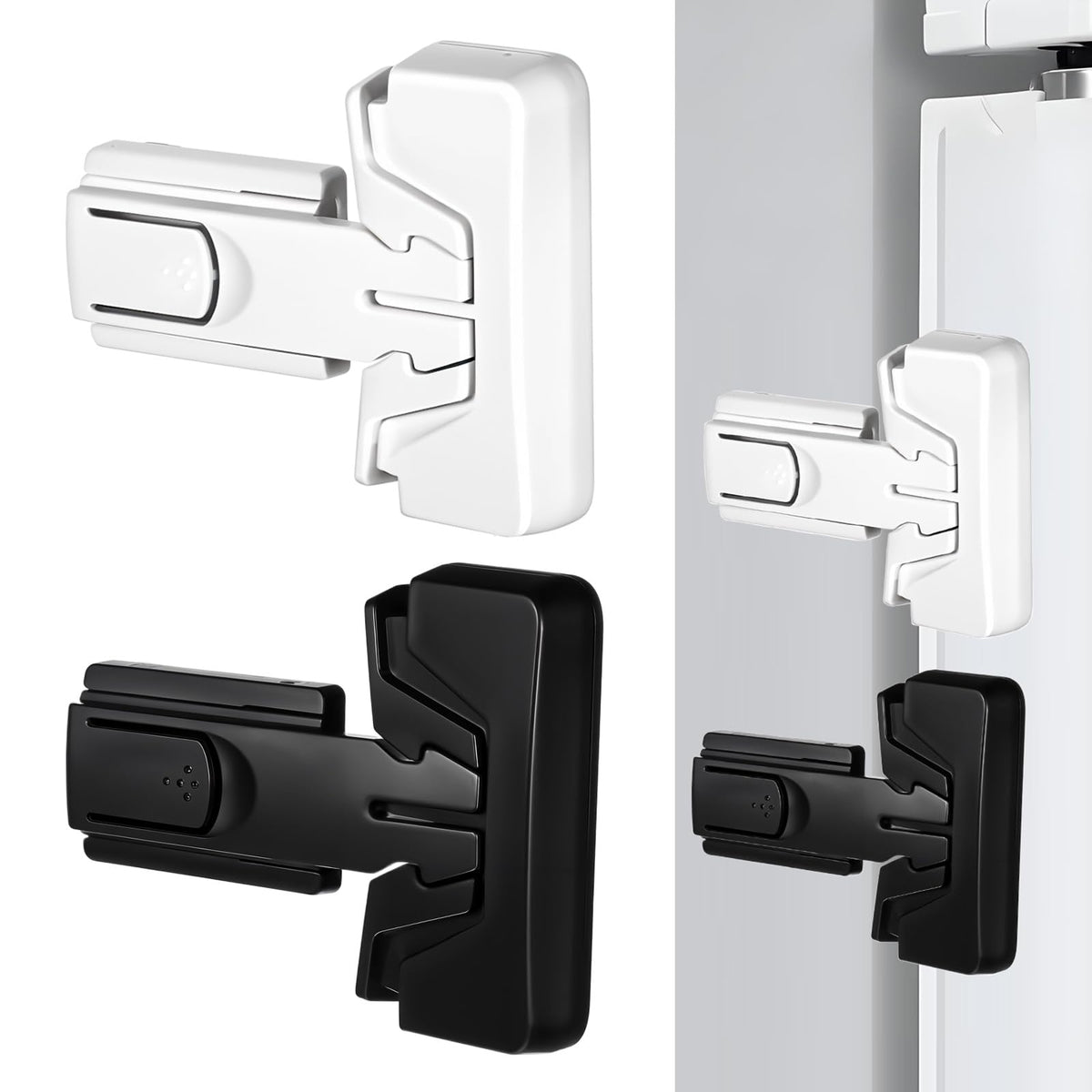 Tucnoeu fridge locks adhesive closeup shows strong mounting for child safety.