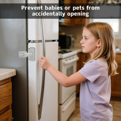 Tucnoeu fridge locks dual-button unlock enables quick adult access.