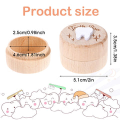 Tucnoeu Tooth Fairy Box open cover reveals inside storage for safe tooth keeping.