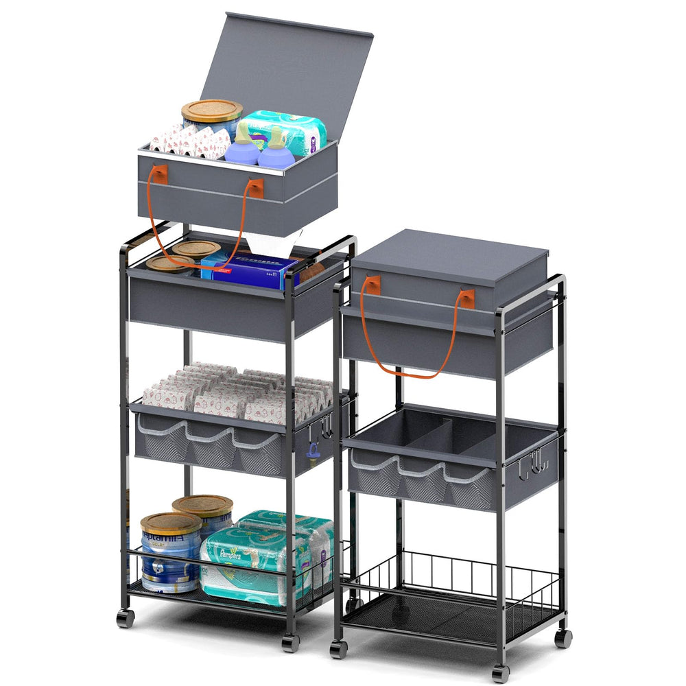TUDALLK baby diaper caddy 3-tier assembly for organized nursery storage