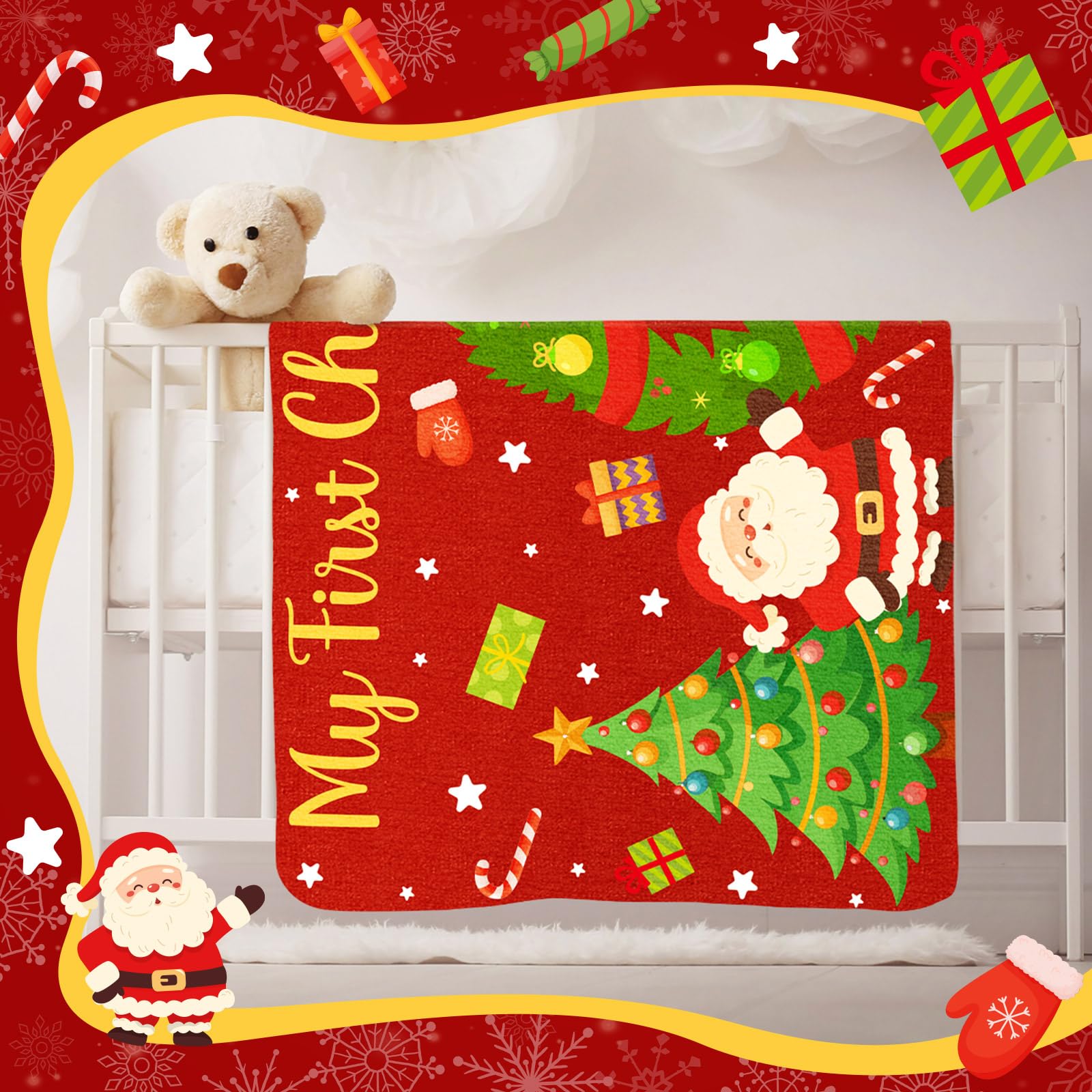 Tudomro first Christmas blanket as baby photo prop captures milestone moments beautifully.