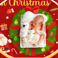 Tudomro first Christmas blanket soft flannel fabric feels gentle on baby skin.