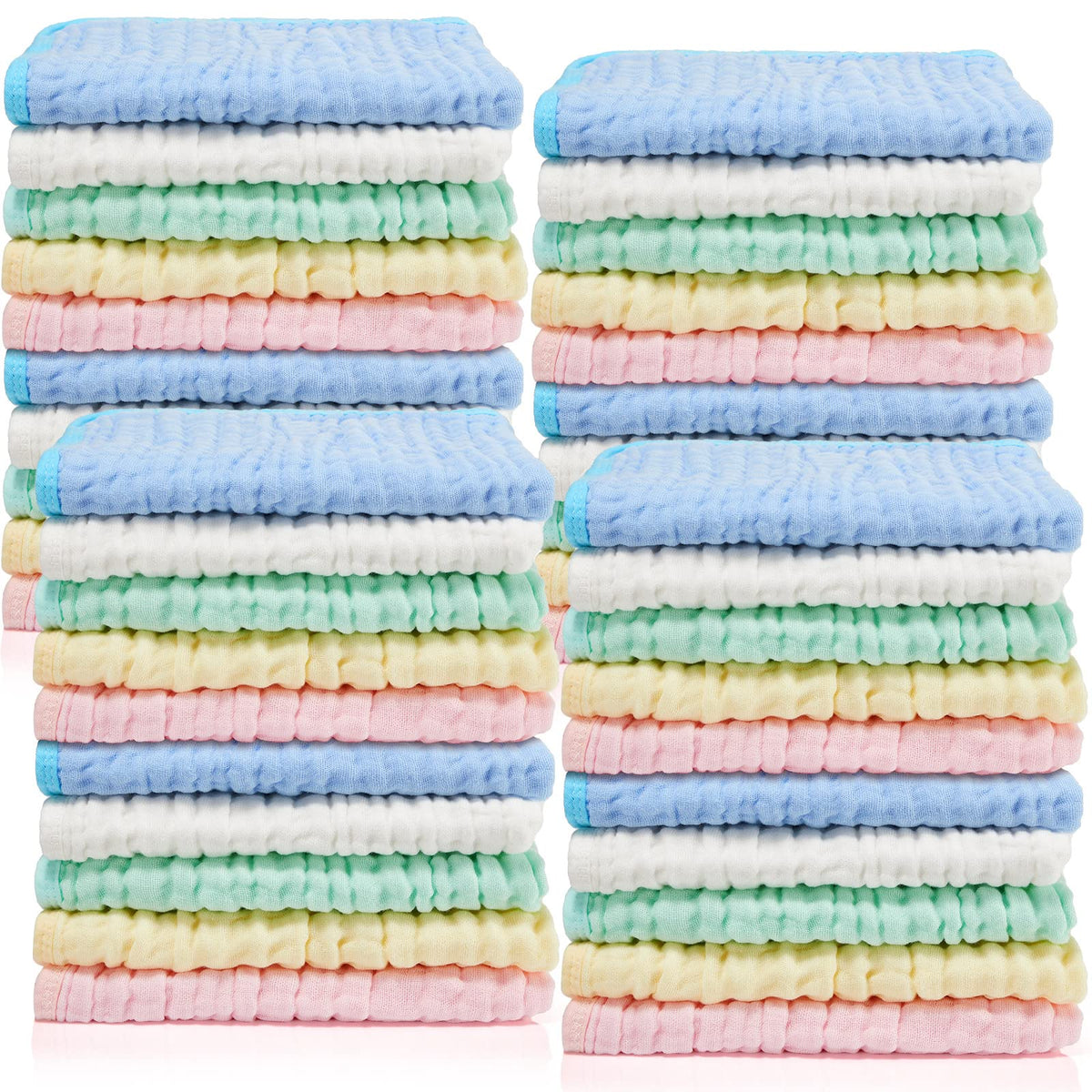 Tudomro muslin burp cloths white stack for daily feed mess protection and quick cleanup