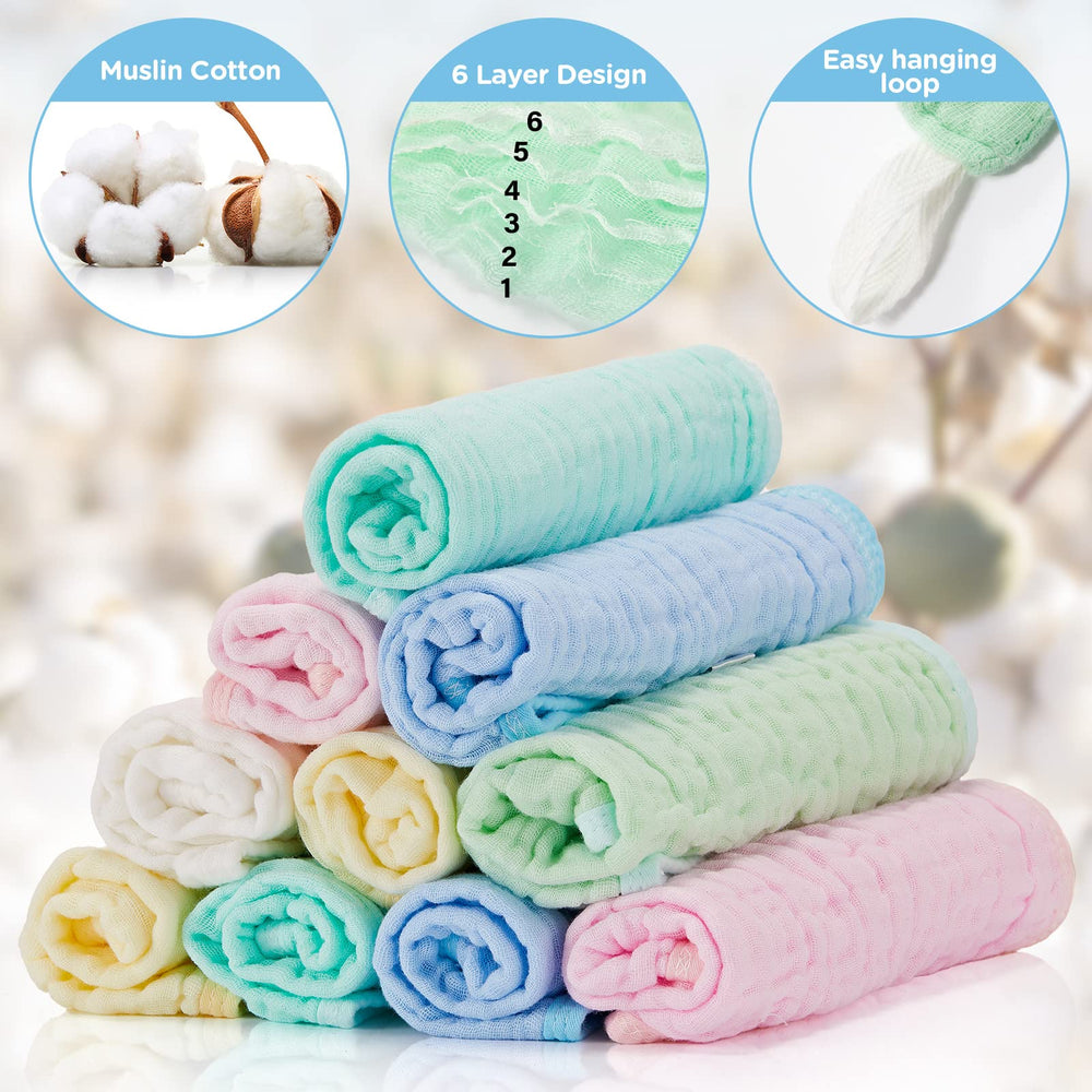 Tudomro muslin burp cloths yellow set cheerful practical for everyday baby care