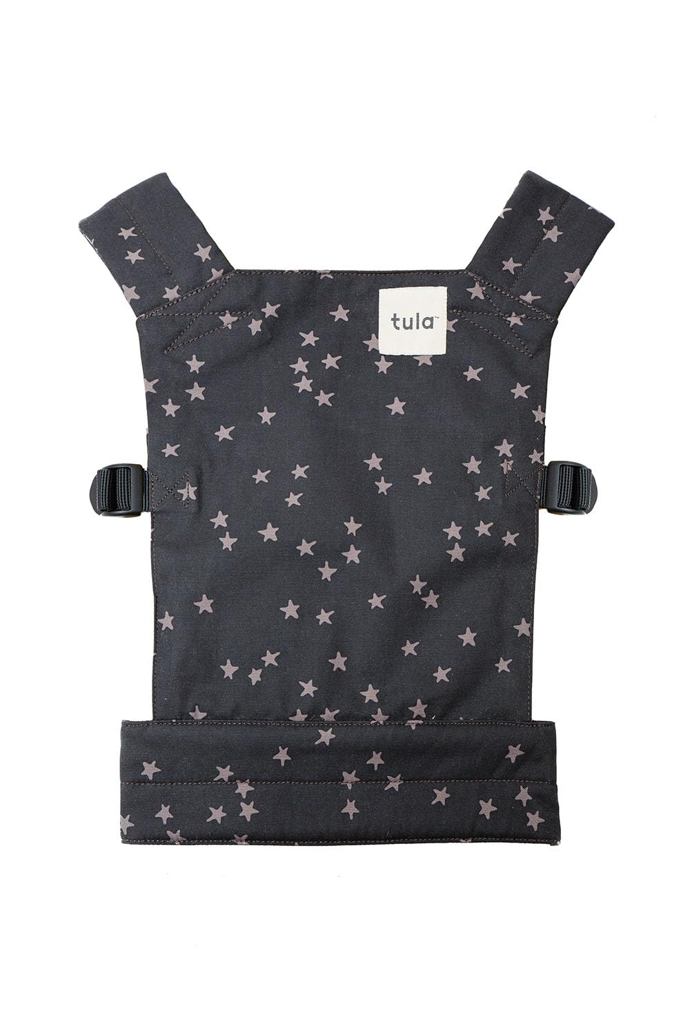 Tula Baby Mini Toy Carrier front view worn by a child for doll transport during imaginative play.