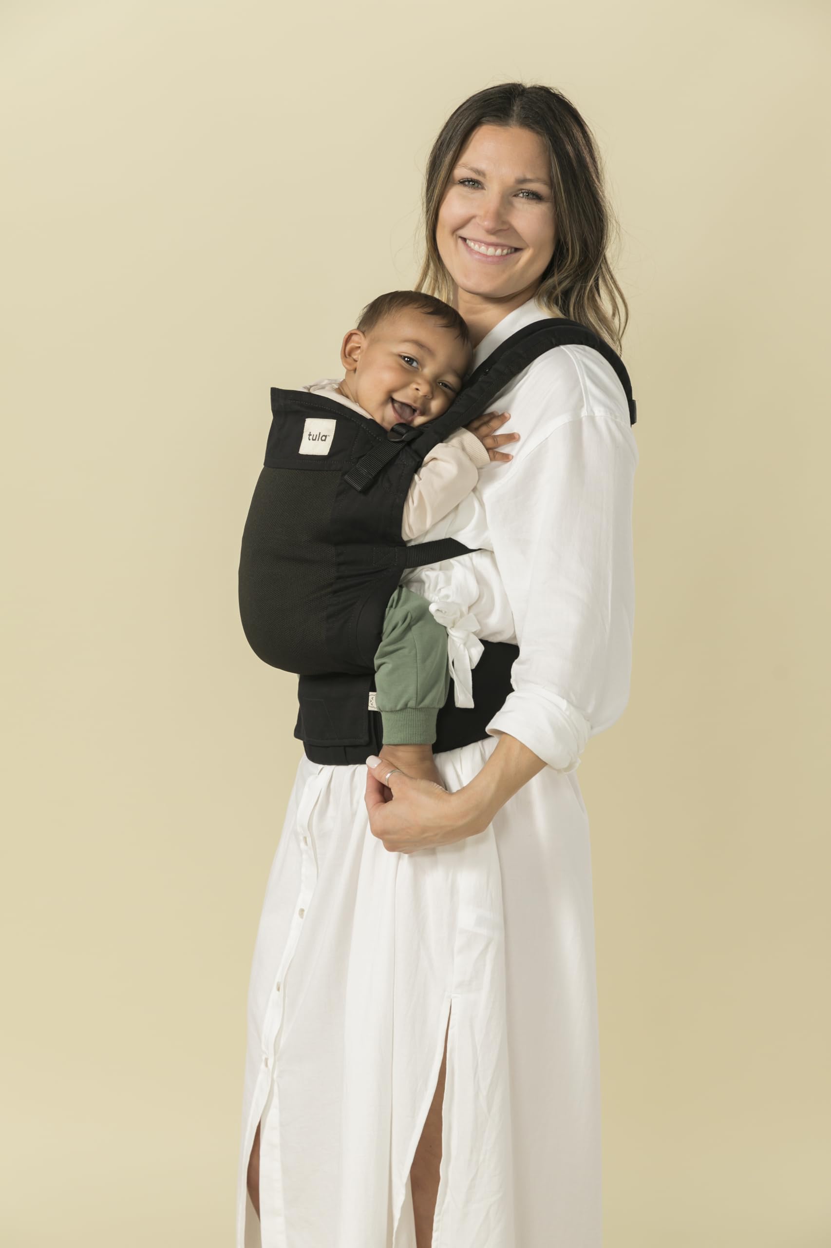 Tula Lite wearing on-the-go setup shows easy transitions between carry and walk.