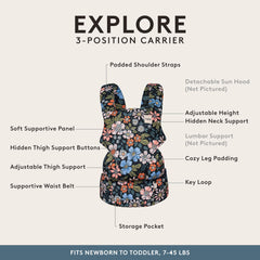 Tula Explore back carry mode distributing weight during walks.