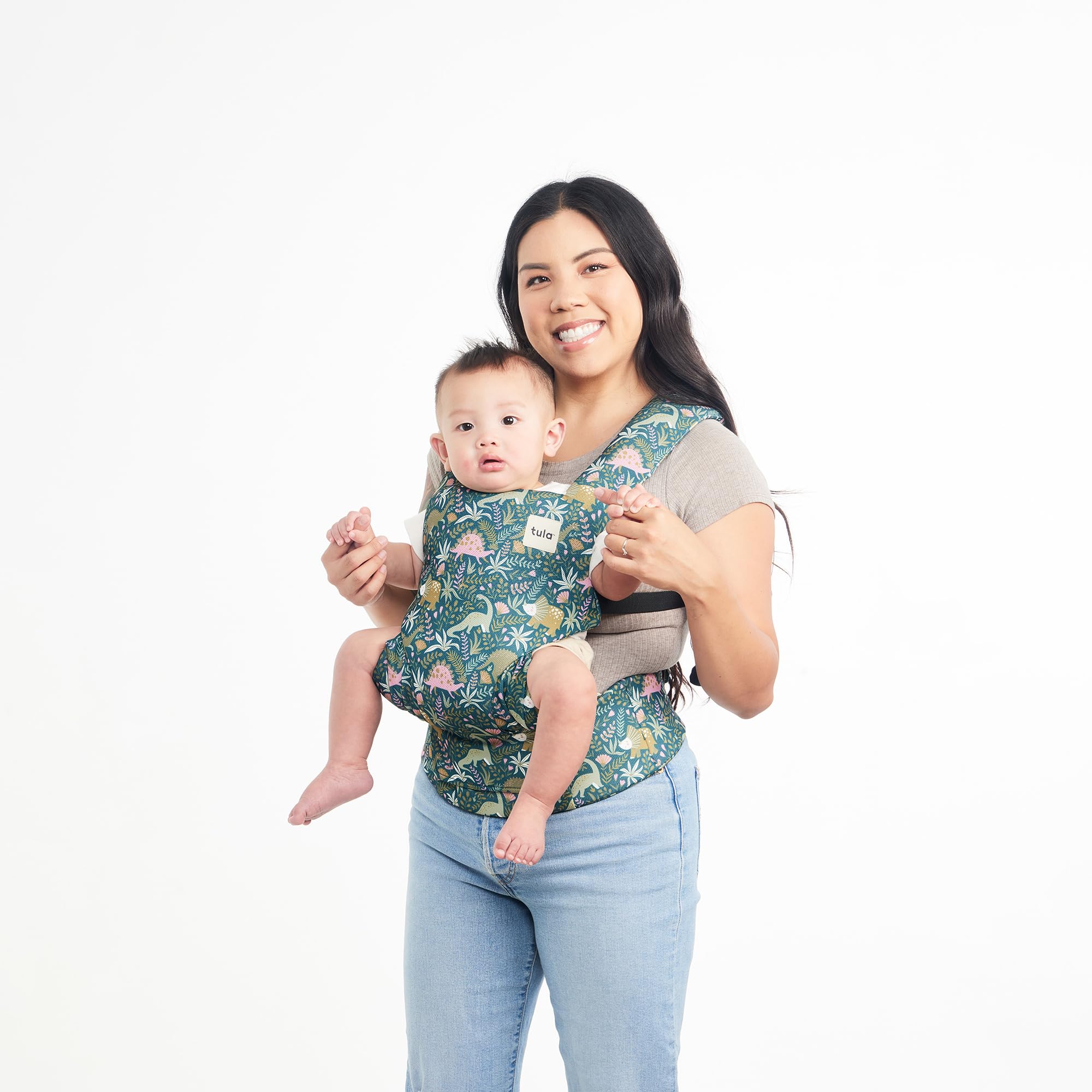 Tula Explore carrier removable hood for sun protection and privacy.