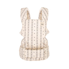 Tula Explore Cotton Carrier Coast front view with padded waistband for comfortable carry.