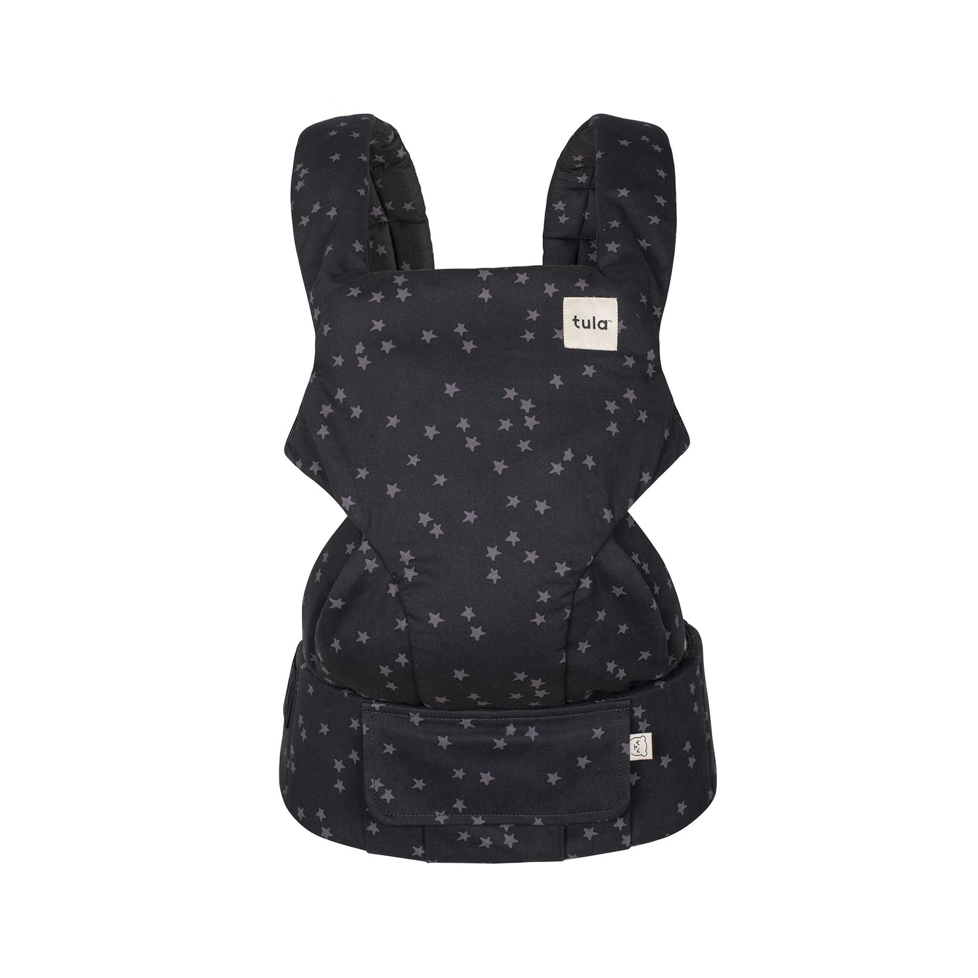 Tula Explore front carry worn for comfortable, all-day support.