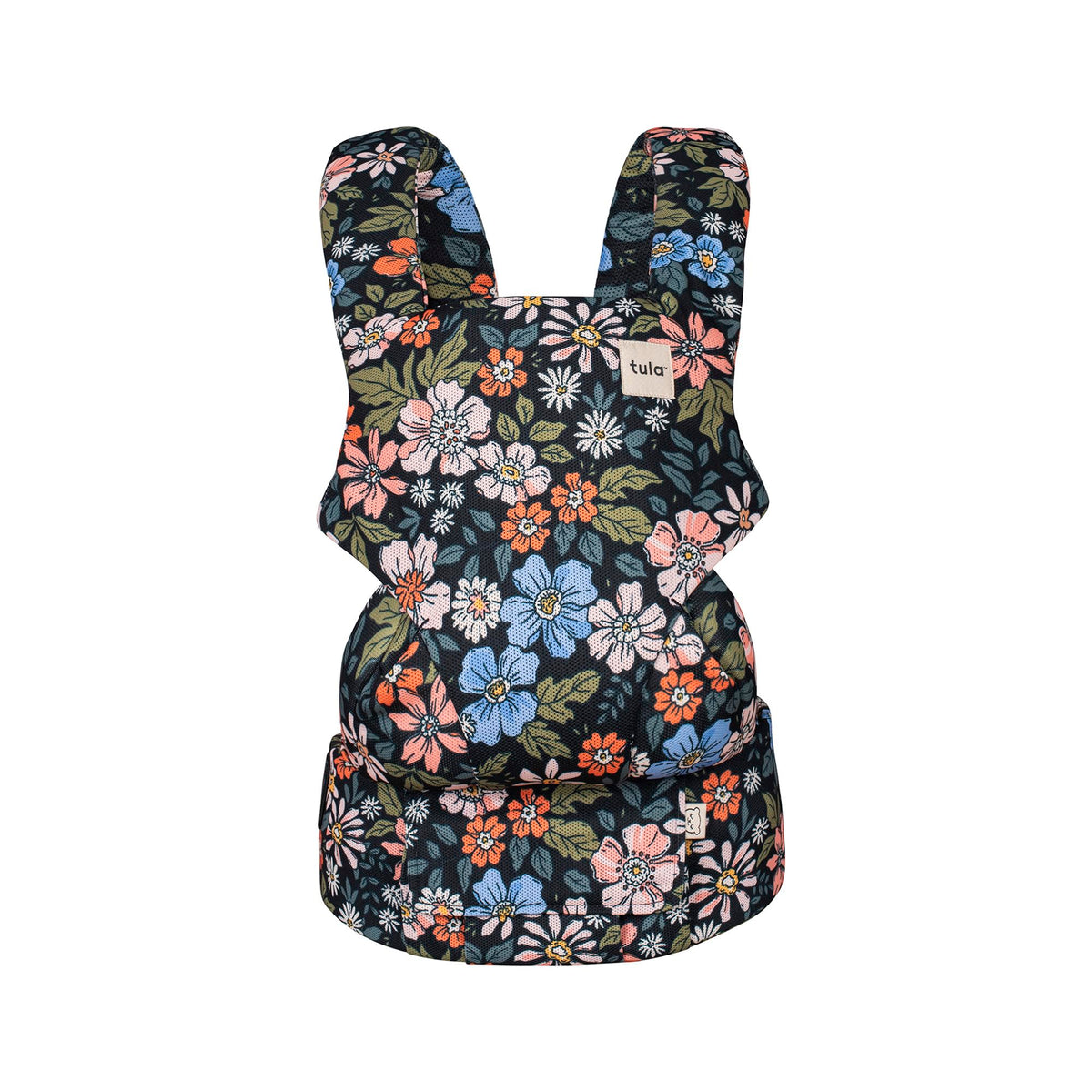Tula Explore front-facing-out carrier with breathable mesh for curious babies.