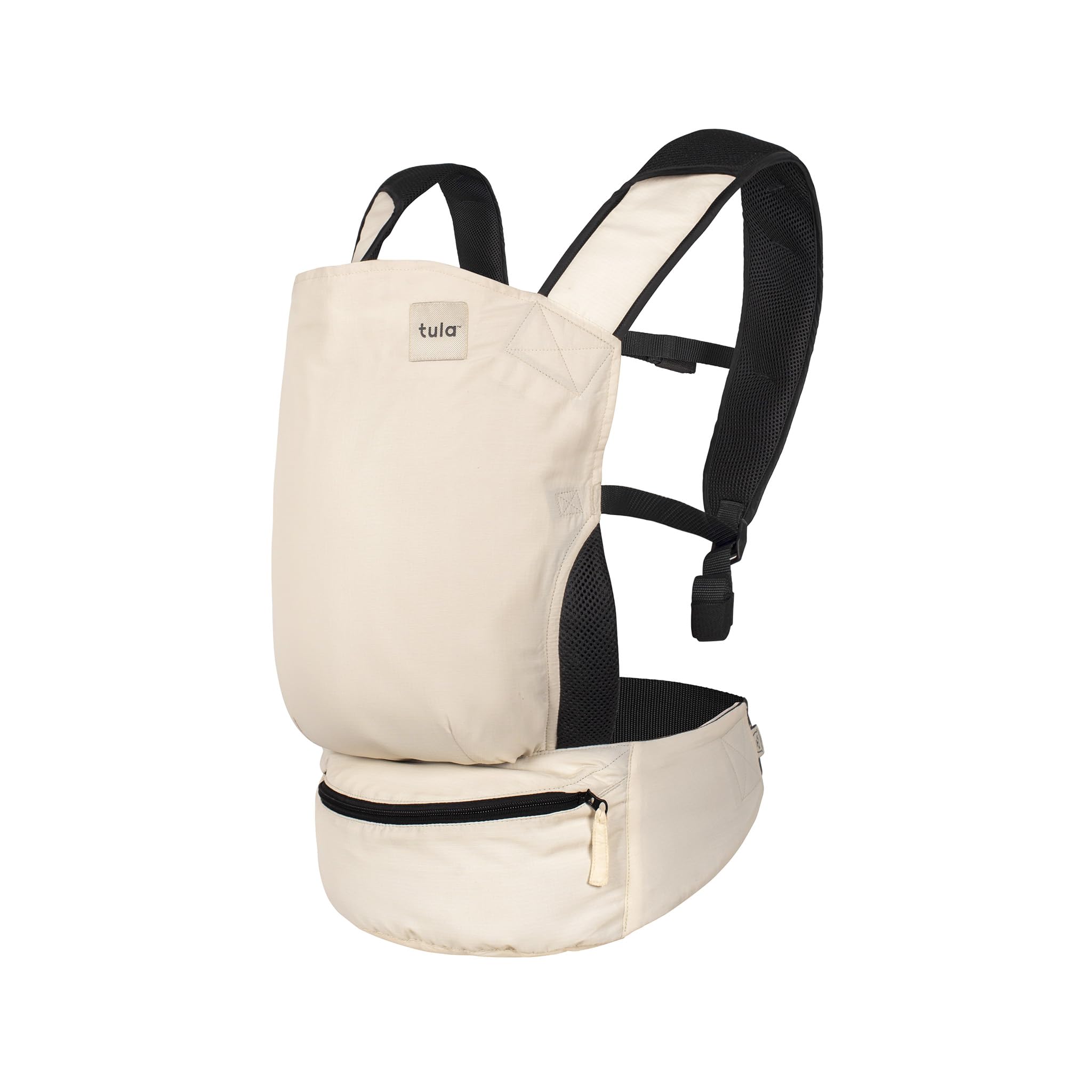 Tula Lite Carrier Cream front view for on-the-go parents.