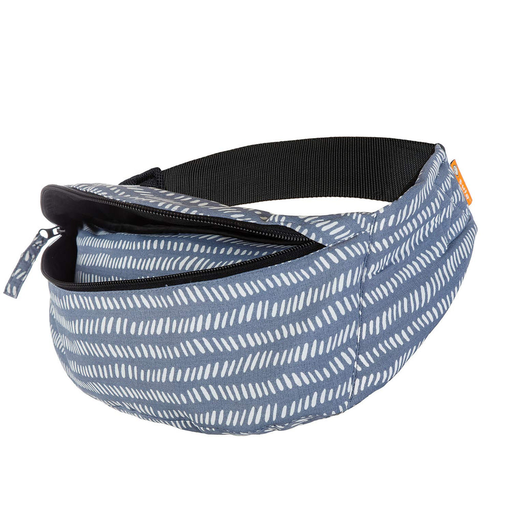 Tula Lite steel blue dash removable hood with UPF50 sun protection.