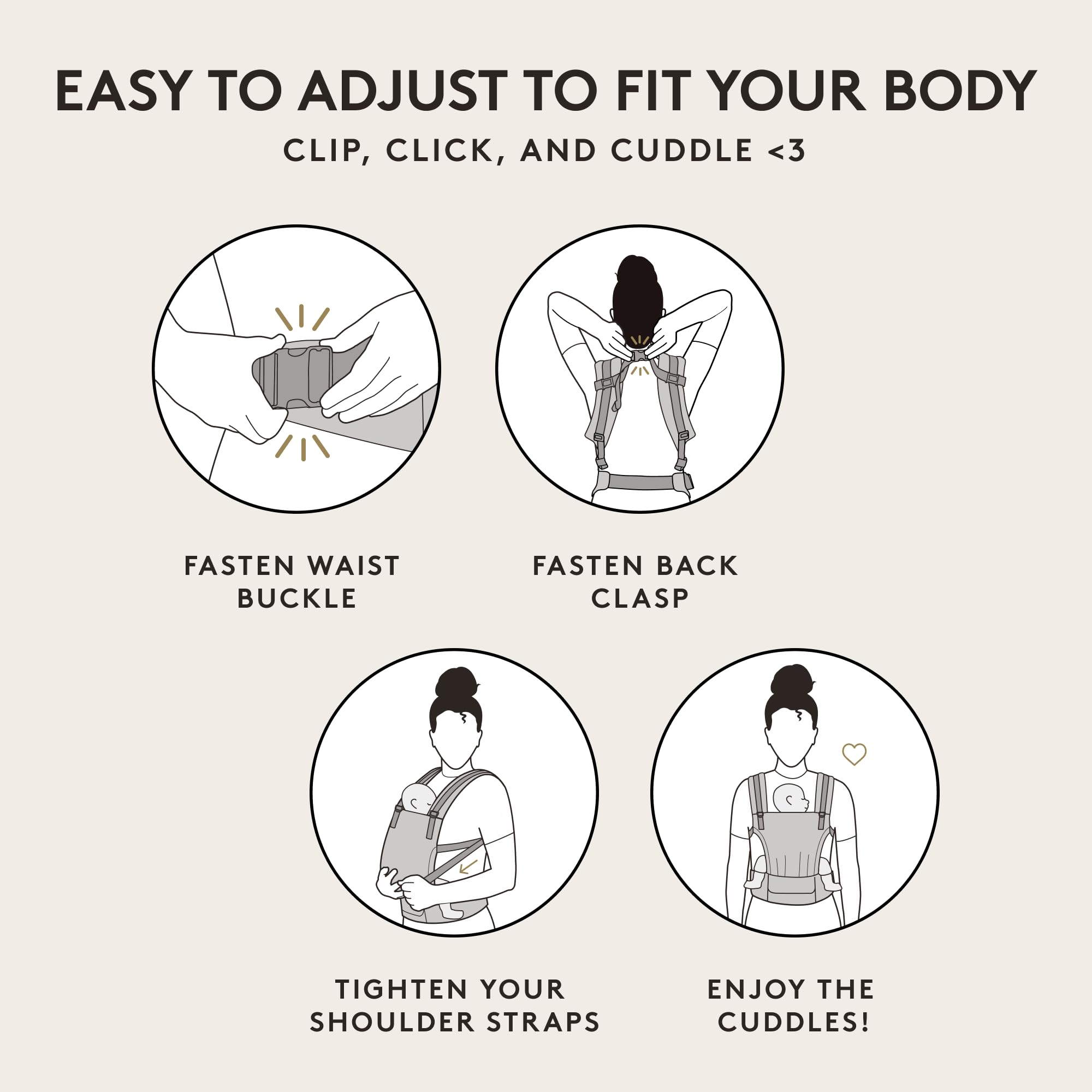 Tula neck pillow support for baby's head stability.