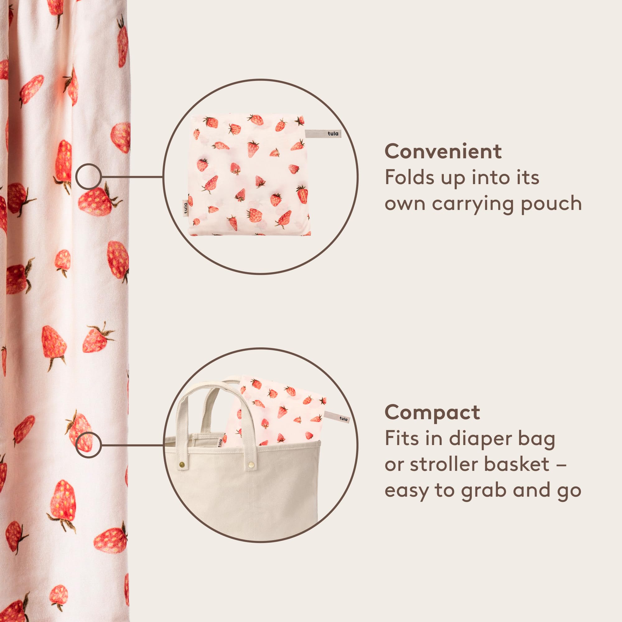 Tula Stretchy Tencel wrap highlights breathable, moisture-wicking fabric for all-day comfort