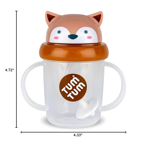 TUM TUM Tippy Up Fergus Fox design adds friendly character to mealtimes.