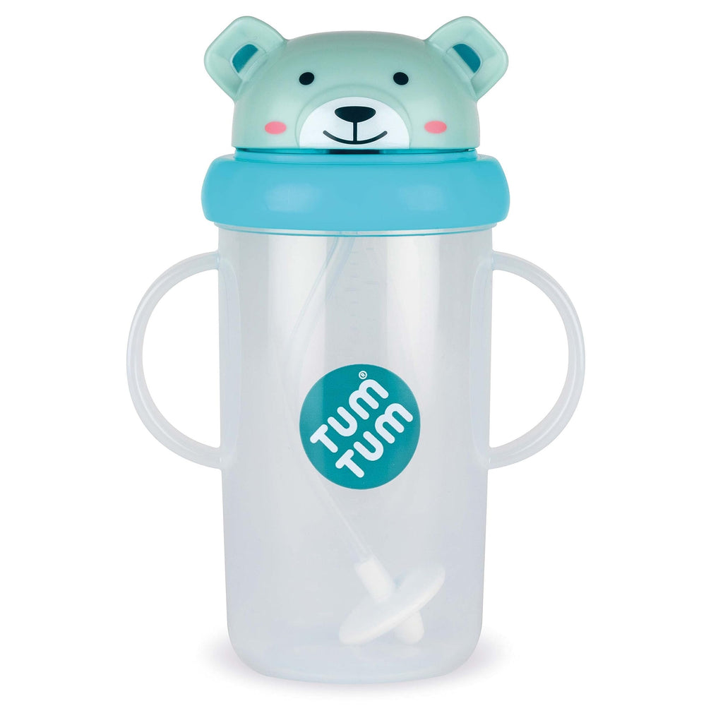 TUM TUM Tippy Up cup close-up showing free-flow design for toddlers