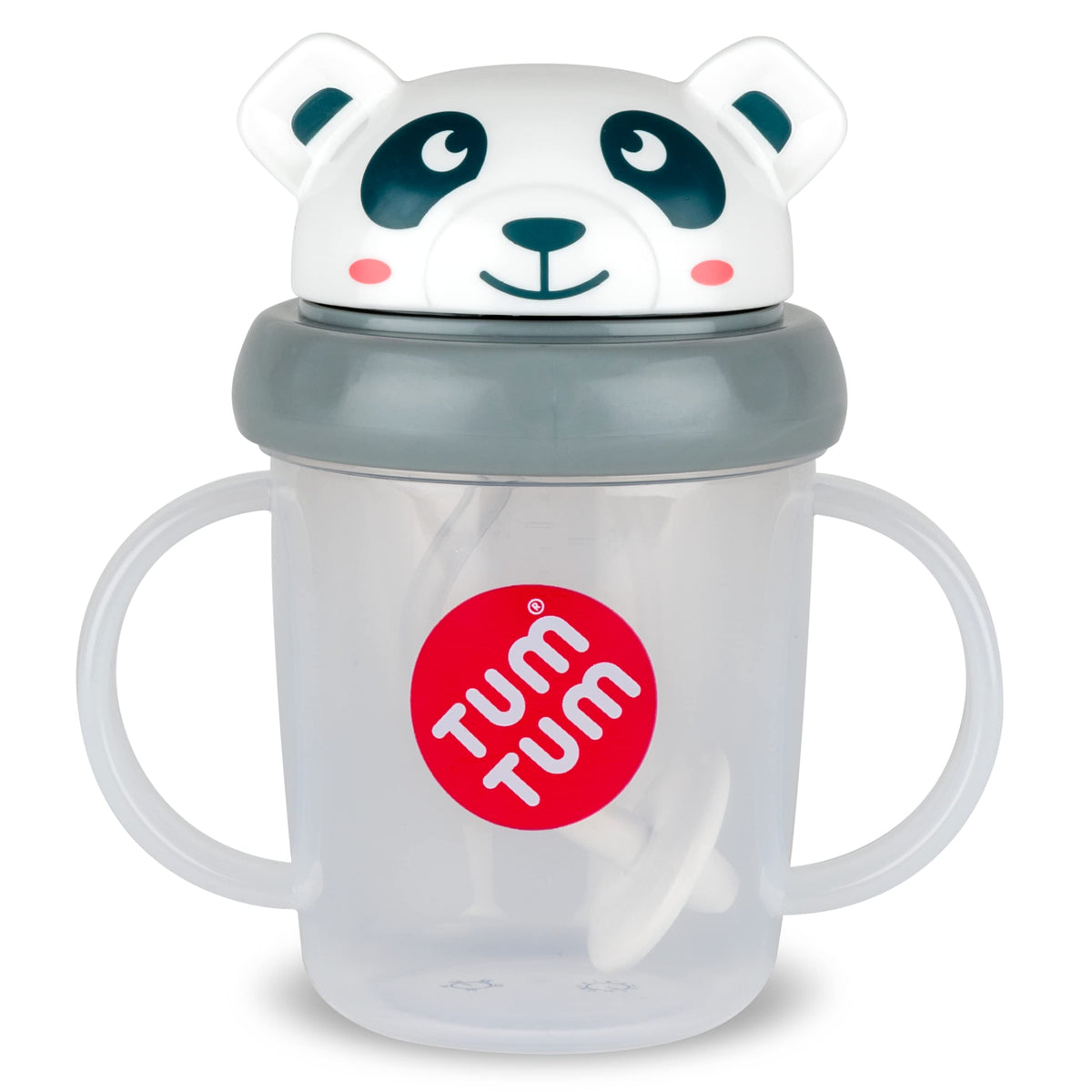 TUM TUM Tippy Up free-flow lid open demonstrates easy access for toddlers.