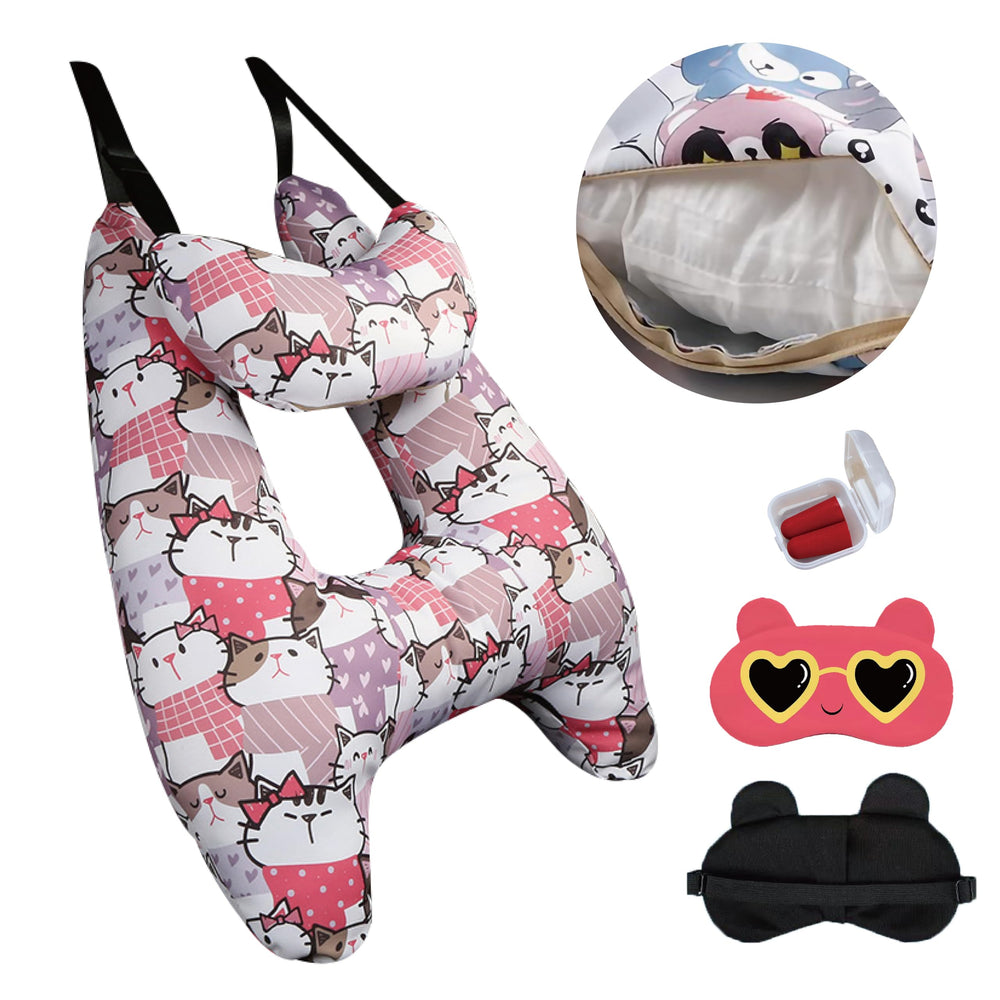 Tumahe car pillow for kids shows ergonomic H-shape neck support for long rides.