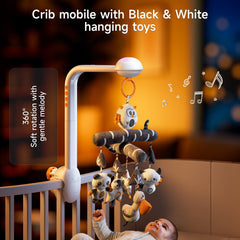 TUMAMA KIDS crib mobile black and white pendants stimulate visual tracking and focus.