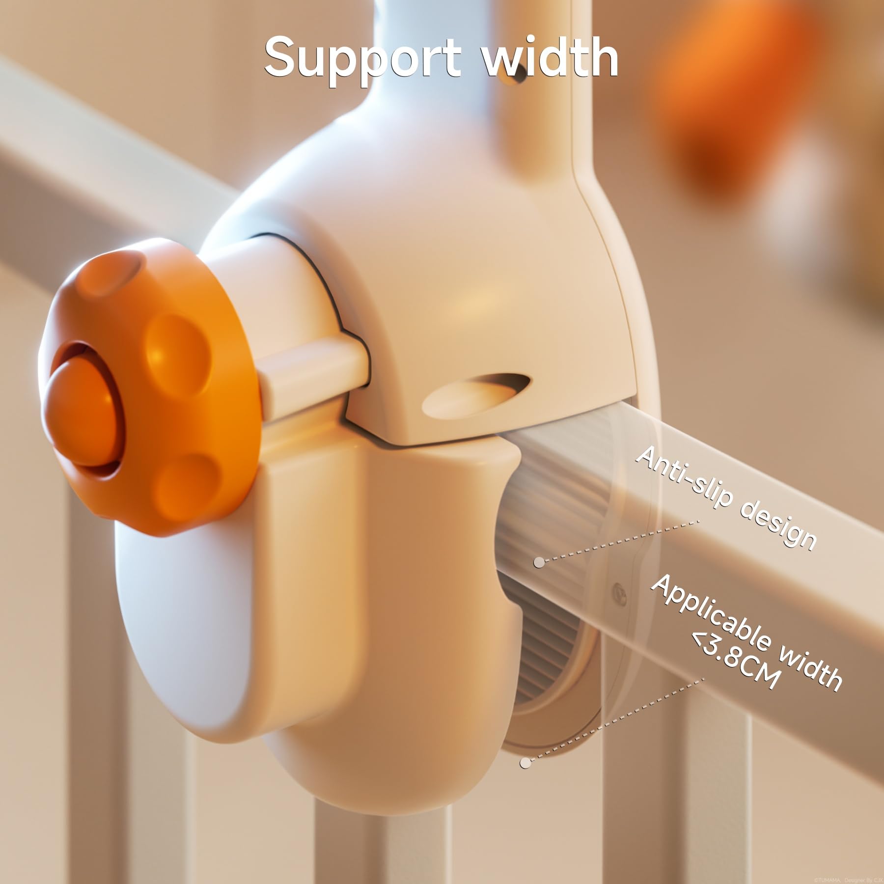 TUMAMA KIDS crib mobile easy-assembly design attaches securely to cribs under 1.5 inches.