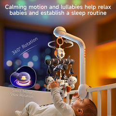 TUMAMA KIDS crib mobile night light provides gentle illumination for nighttime routines.