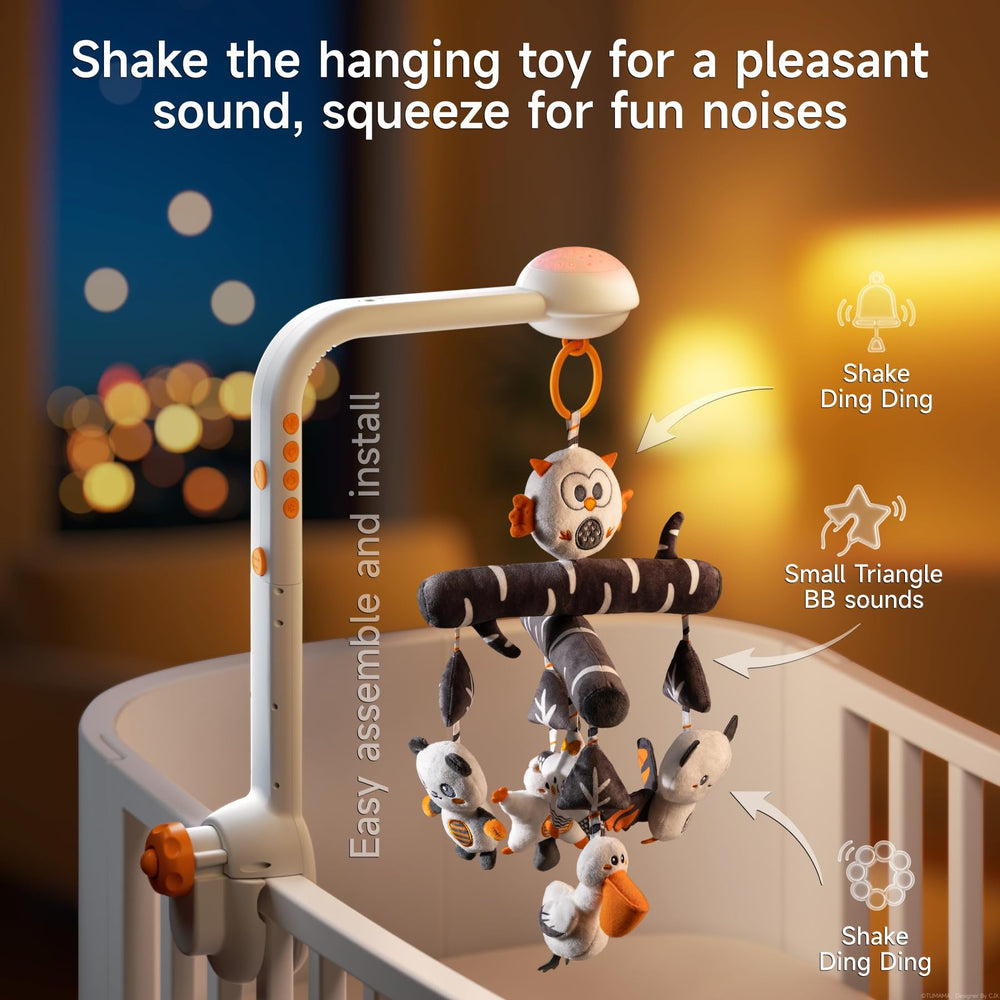 TUMAMA KIDS crib mobile phone control enables convenient music and light changes.