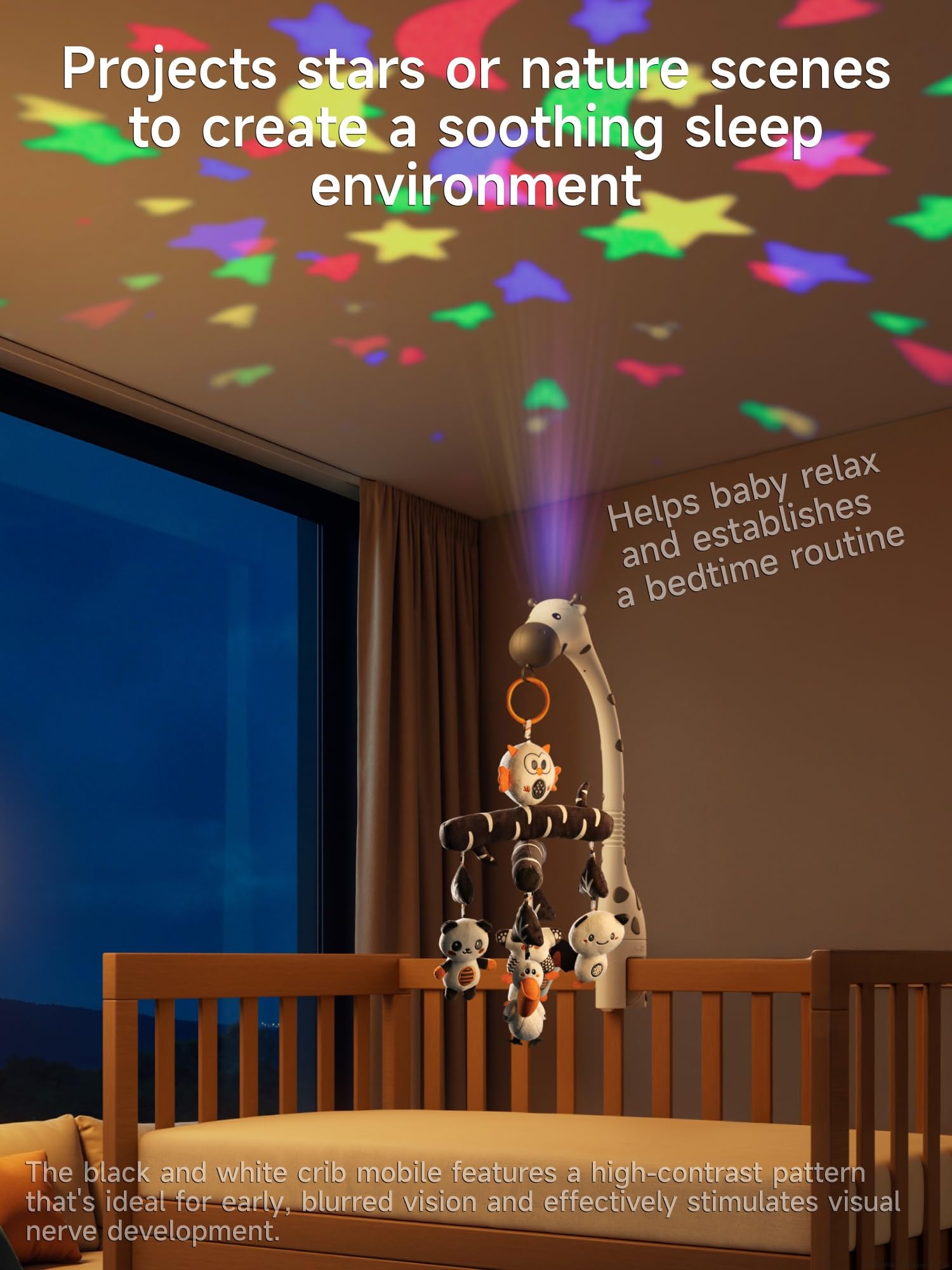 TUMAMA KIDS adjustable crib arm attaches securely for versatile placement