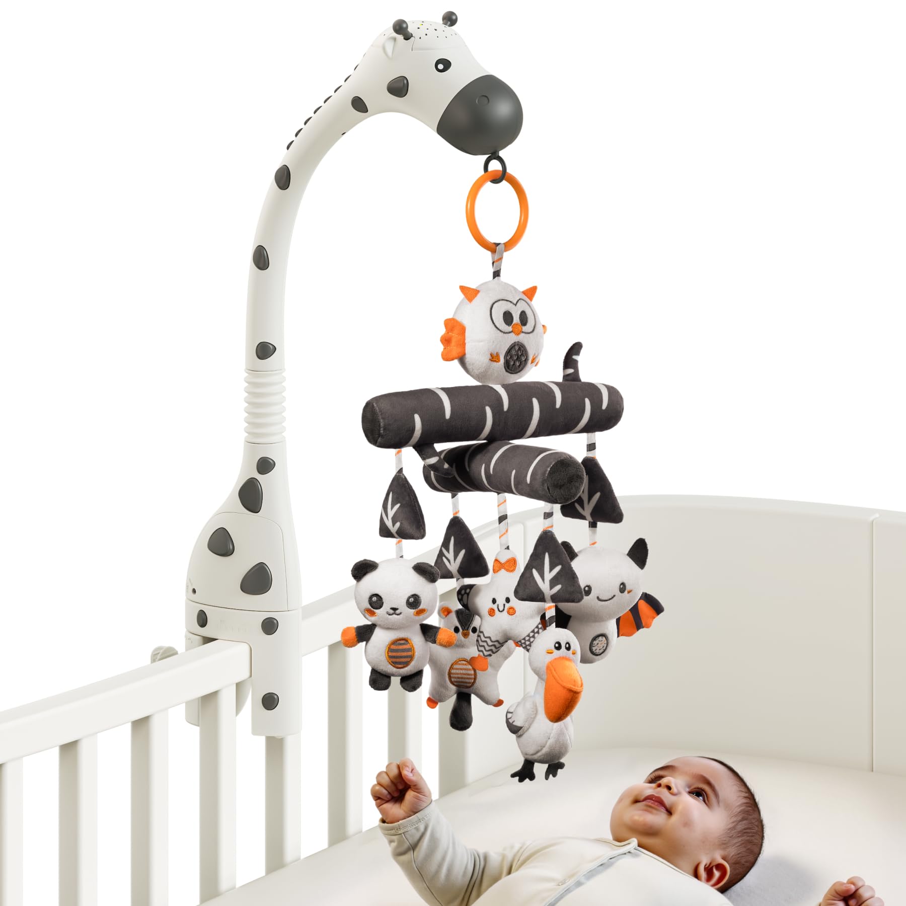 TUMAMA KIDS baby crib mobile with remote control soothing lullabies for naps