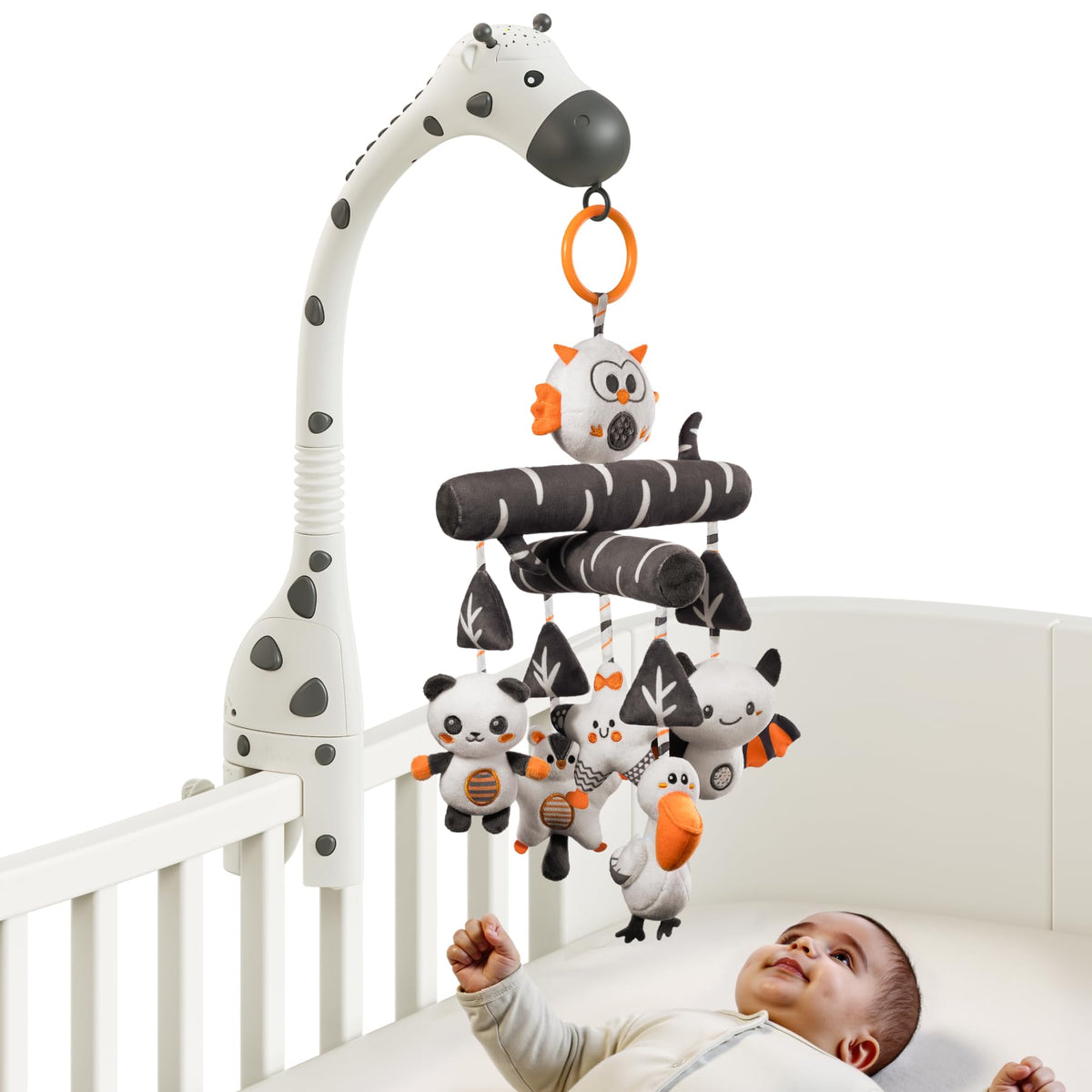 TUMAMA KIDS baby crib mobile with remote control soothing lullabies for naps