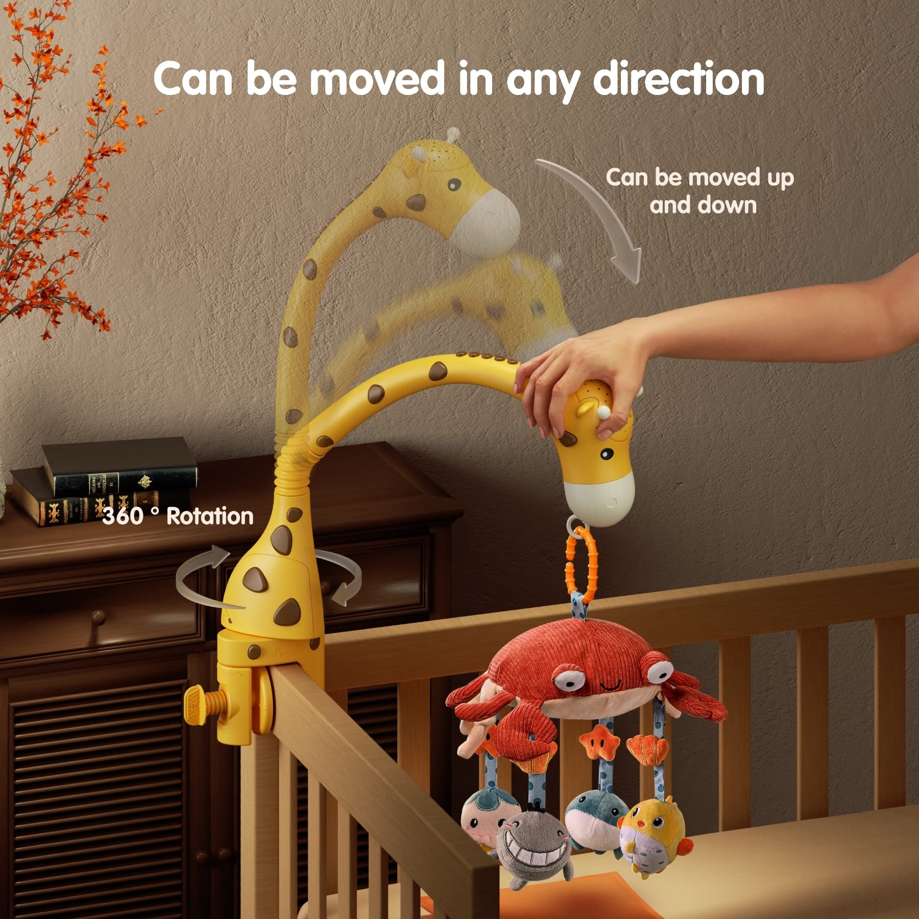 TUMAMA Kids four-color projection lights offer calming visuals for settling.