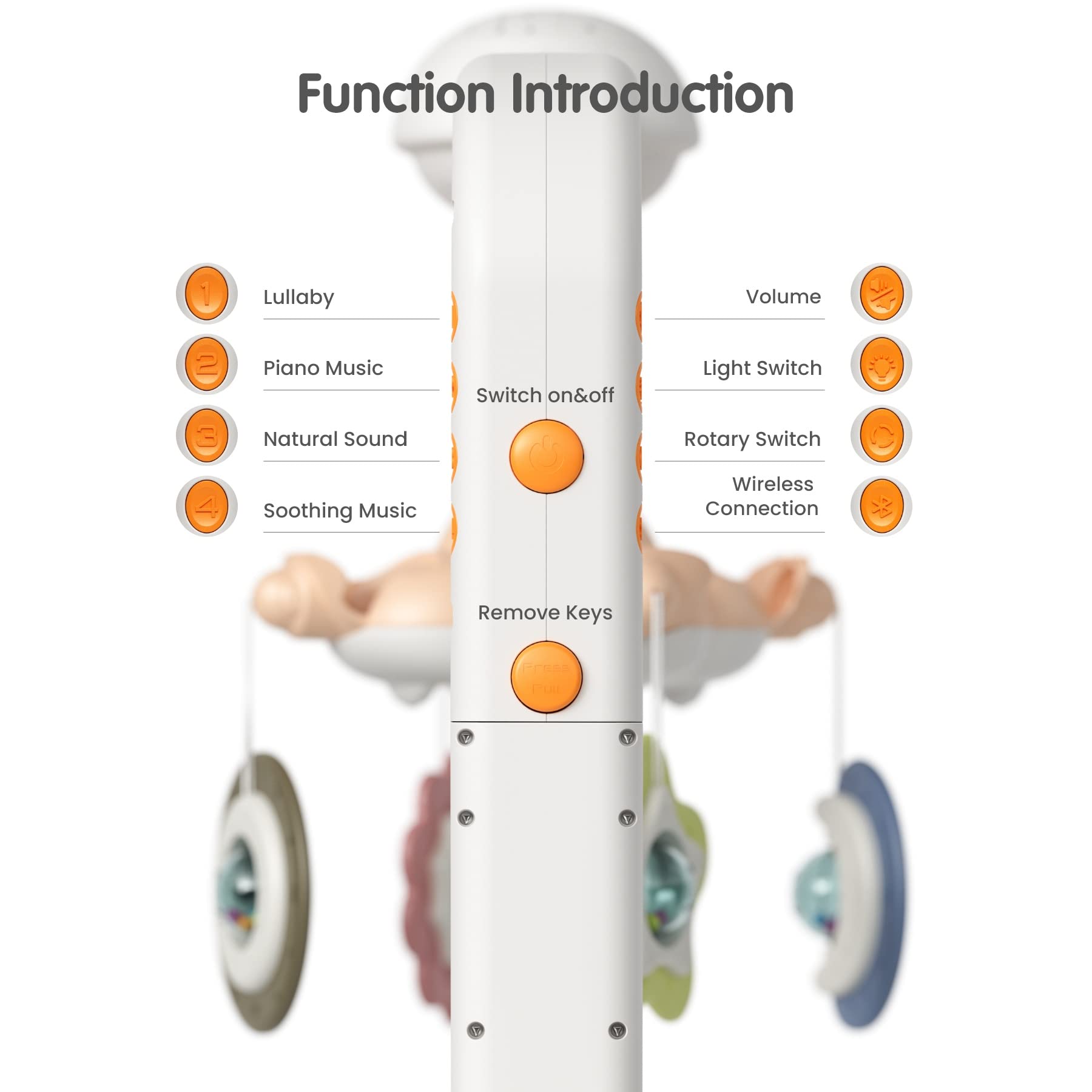 Tumama Kids mute-spin motor keeps gentle rotation quietly for baby soothing