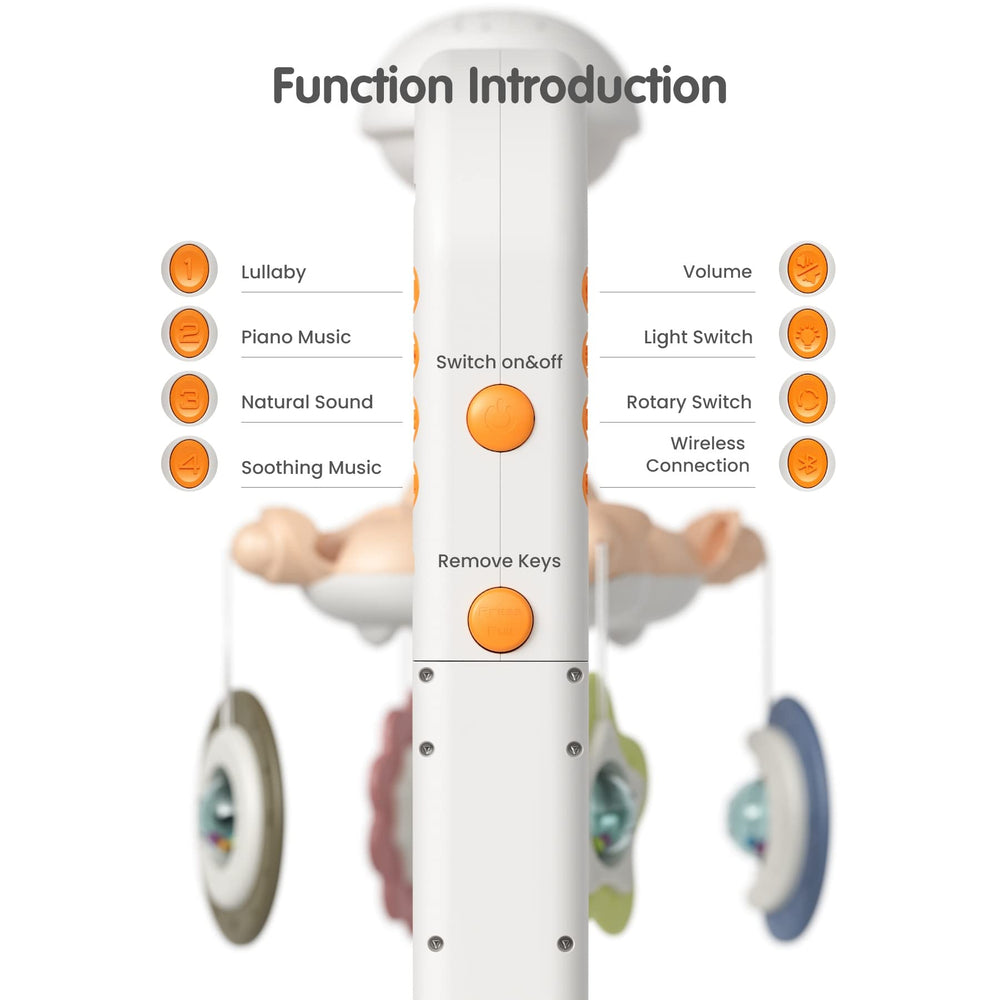 Tumama Kids mute-spin motor keeps gentle rotation quietly for baby soothing