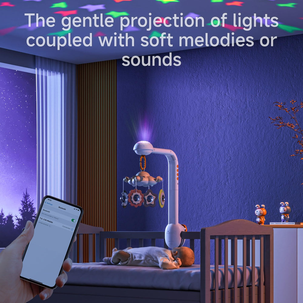 Tumama Kids night light star projector paints dreamy skies for baby night time