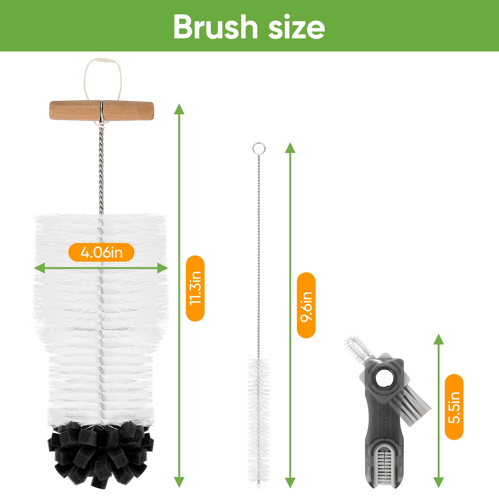 TUNIKO multi-purpose kit cleans bottles and lids in one kit.