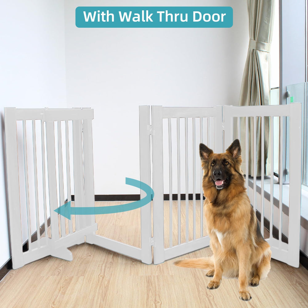 Tuopus adjustable straps secure the gate on stairs or uneven surfaces.
